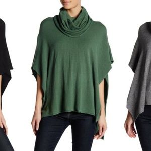 Nordstrom Rack Woven Heart Olive Poncho - XS NWT